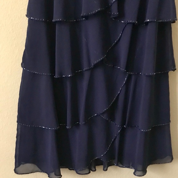 PATRA Beaded Navy Blue Midi Dress - Picture 4 of 7